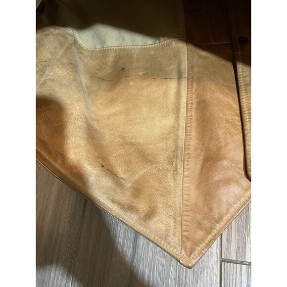 Coronado Leather Vest Mens 52 Brown/Tan Concealed Carry Holster Snap Button - Picture 9 of 13